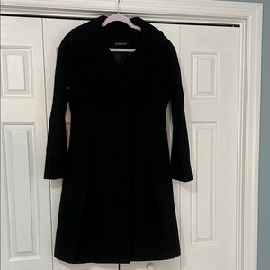 Nine West Women's Elegant Black Trench Coat
